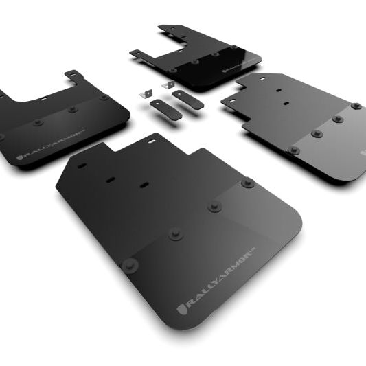 Rally Armor MF94-BLK-GRY - RALMF94-BLK-GRY - Rally Armor 16-23 Toyota Tacoma Gen 3 Black Mud Flap w/Grey Logo - Shipped in Europe - Tuningsupply.com