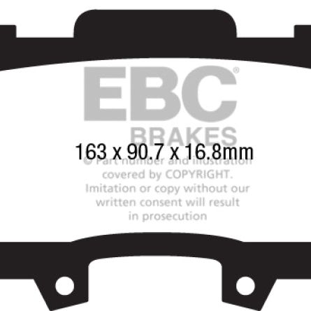 EBC DP43042R - EBCDP43042R - EBC 15+ Ford Mustang 2.3 Turbo Performance Pkg Yellowstuff Front Brake Pads - Shipped in Europe - Tuningsupply.com
