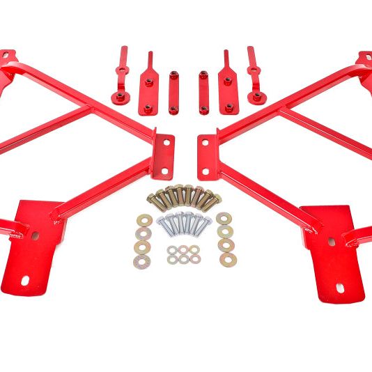 BMR Suspension SFC015R - BMRSFC015R - BMR 10-15 5th Gen Camaro Bolt-On Subframe Connectors - Red - Shipped in Europe - Tuningsupply.com
