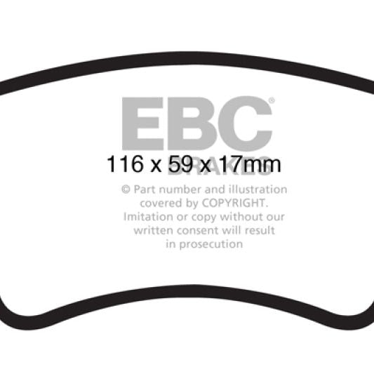 EBC DP41988R - EBCDP41988R - EBC 09-11 Audi A4 2.0 Turbo Yellowstuff Rear Brake Pads - Shipped in Europe - Tuningsupply.com