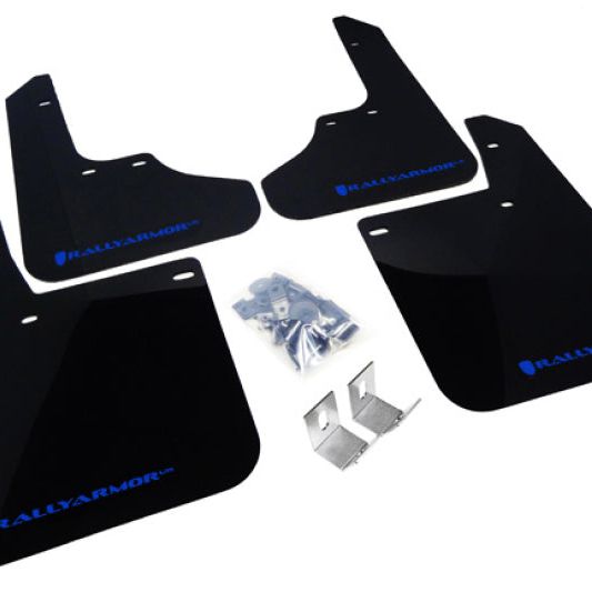 Rally Armor MF2-UR-BLK/BL - RALMF2-UR-BLK/BL - Rally Armor 93-01 Subaru Impreza RS Black UR Mud Flap w/ Blue Logo - Shipped in Europe - Tuningsupply.com