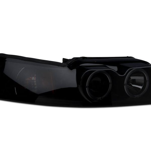 Raxiom 49113 - RAX49113 - Raxiom 99-04 Ford Mustang Dual LED Halo Projector Headlights- Black Housing (Smoked Lens) - Shipped in Europe - Tuningsupply.com