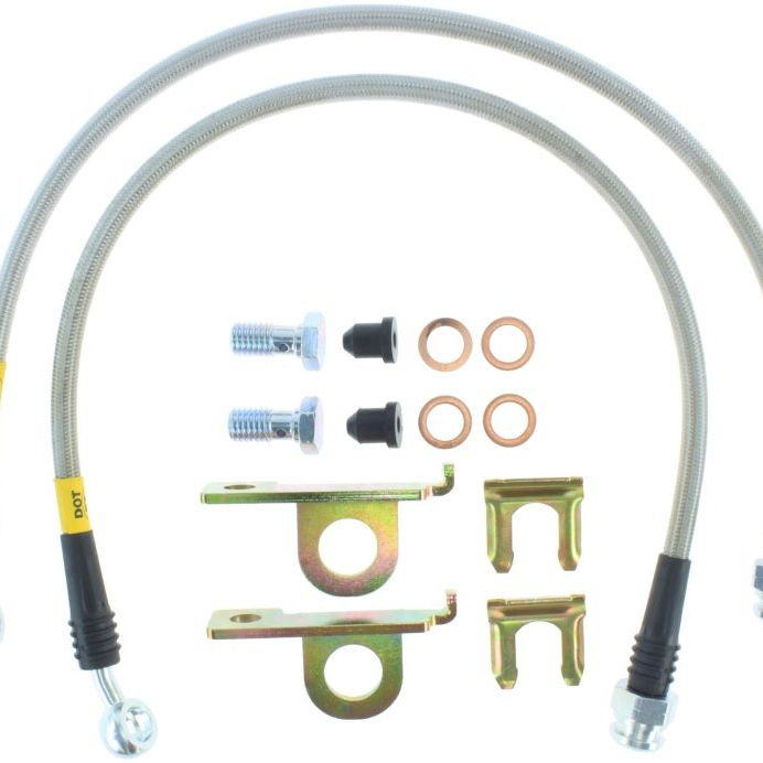 Stoptech 950.62503 - STO950.62503 - StopTech 04-08 Cadillac STS / 05-08 14-15 Chevrolet Corvette Stainless Steel Rear Brake Lines - Shipped in Europe - Tuningsupply.com