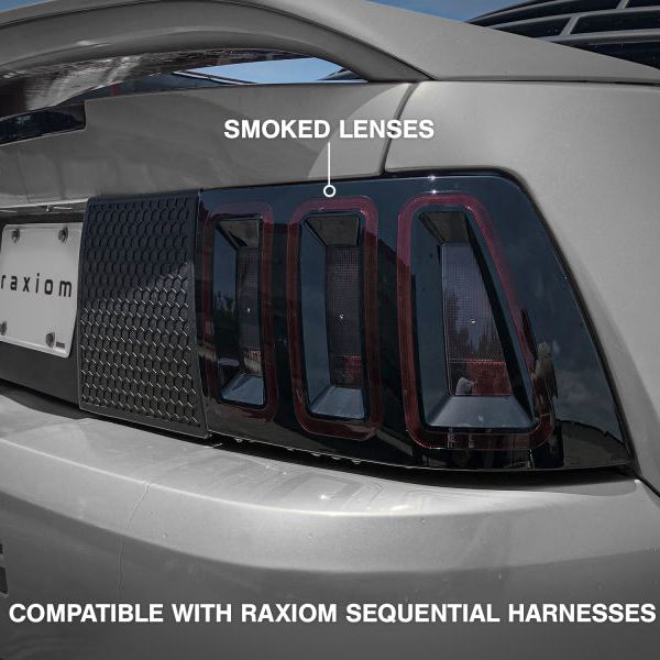 Raxiom 100807 - RAX100807 - Raxiom 99-04 Ford Mustang Excluding 99-01 Cobra Icon LED Tail Lights- Black Housing (Smoked Lens) - Shipped in Europe - Tuningsupply.com