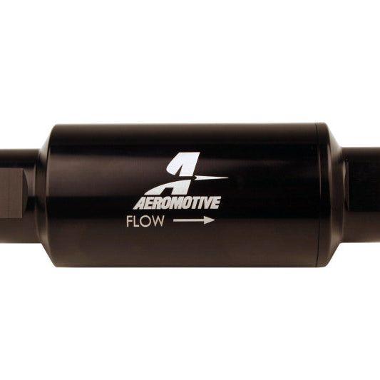 Aeromotive 12350 - AER12350 - Aeromotive In-Line Filter 10AN 10 Micron Microglass Element Bright-Dip Black 2in OD - Shipped in Europe - Tuningsupply.com
