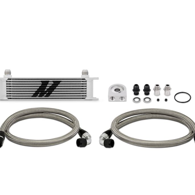 Mishimoto MMOC-U - MISMMOC-U - Mishimoto Universal 10 Row Oil Cooler Kit (Metal Braided Lines) - Shipped in Europe - Tuningsupply.com
