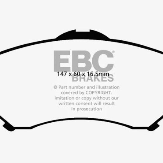 EBC UD1273 - EBCUD1273 - EBC 08-11 Chrysler Town & Country 3.3 Ultimax2 Front Brake Pads - Shipped in Europe - Tuningsupply.com