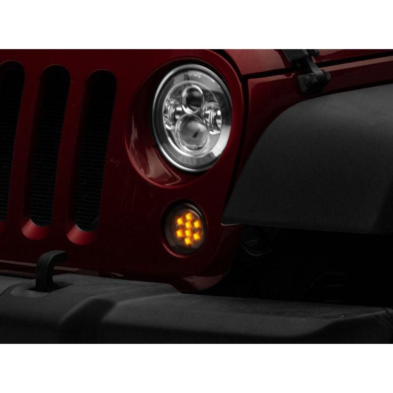 Raxiom J108040 - RAXJ108040 - Raxiom 07-18 Jeep Wrangler JK Axial Series LED Amber Turn Signals (Smoked) - Shipped in Europe - Tuningsupply.com