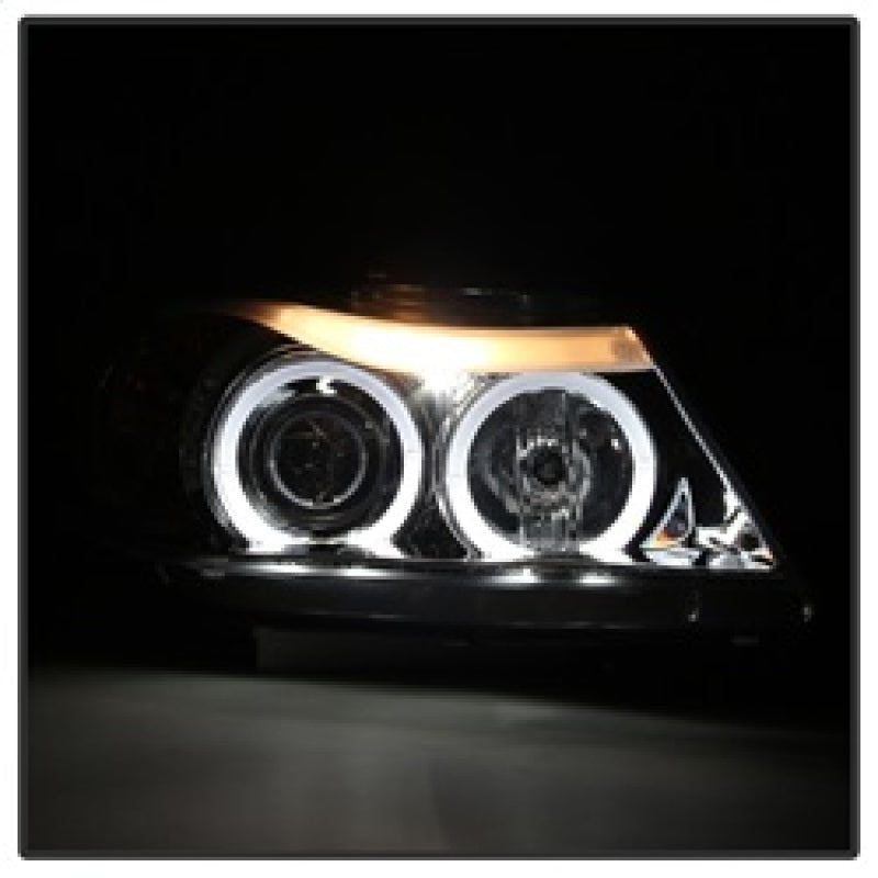 SPYDER 5009029 - SPY5009029 - Spyder BMW E90 3-Series 06-08 (4 dr) Proj LED Halo Amber Reflctr Rplc Bulb Smke PRO-YD-BMWE9005-AM-S - Shipped in Europe - Tuningsupply.com