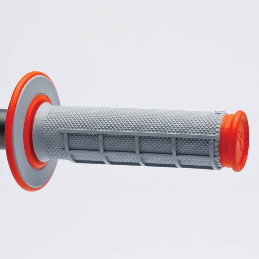 Renthal G155 - RENG155 - Renthal MX Dual Compound Grips 1/2 Waffle - Grey/ Orange - Shipped in Europe - Tuningsupply.com