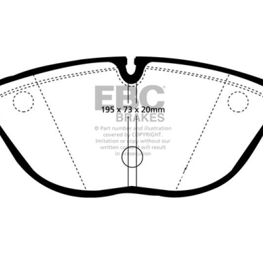 EBC DP31035C - EBCDP31035C - EBC 04-06 Audi TT Quattro 3.2 Redstuff Front Brake Pads - Shipped in Europe - Tuningsupply.com