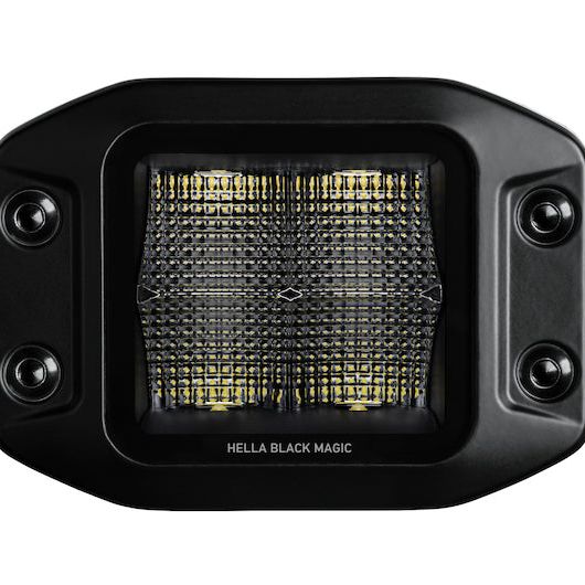 Hella LA358176831 - HELLA358176831 - Hella Universal Black Magic 3.2in L.E.D. Cube Kit - Flood Beam (Flush Mount) - Shipped in Europe - Tuningsupply.com