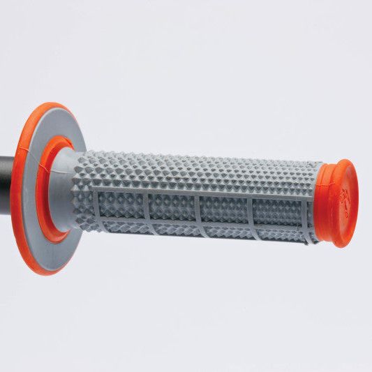 Renthal G164 - RENG164 - Renthal MX Dual Compound Grips Tapered 1/2 Waffle - Grey/ Orange - Shipped in Europe - Tuningsupply.com