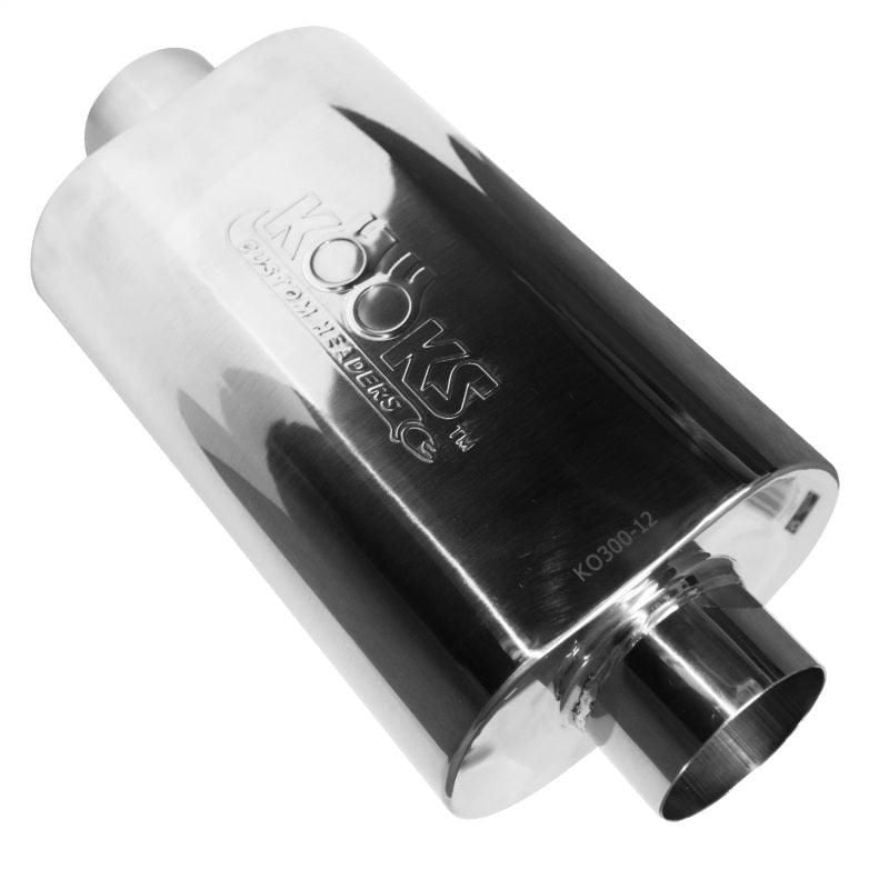 Kooks Headers KO300-12 - KSHKO300-12 - Kooks Universal 3in Center/Center Oval Muffler (4x8x12) - Shipped in Europe - Tuningsupply.com