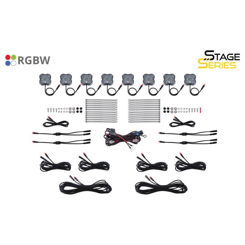 Diode Dynamics DD7454 - DIODD7454 - Diode Dynamics Stage Series RGBW LED Rock Light (8-pack) - Shipped in Europe - Tuningsupply.com
