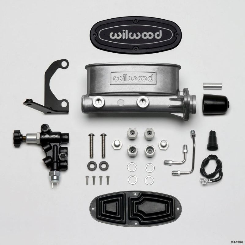 Wilwood 261-13269 - WIL261-13269 - Wilwood HV Tandem M/C Kit w L/H Bracket & Prop Valve - 1in Bore - Shipped in Europe - Tuningsupply.com