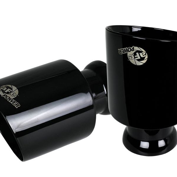 aFe 49C32068-B - AFE49C32068-B - aFe MACH Force-XP 4-1/2in Black OE Replacement Exhaust Tips - 15-19 Dodge Charger/Hellcat - Shipped in Europe - Tuningsupply.com