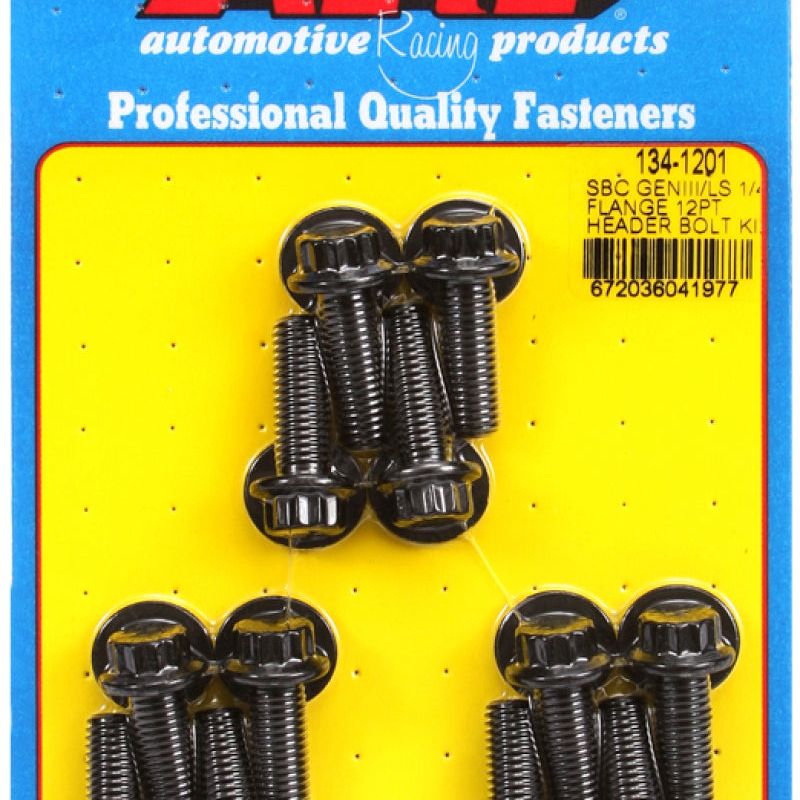 ARP 134-1201 - ARP134-1201 - ARP SBC/GENII LS 1/4 Flange 12pt Header Bolt Kit - Shipped in Europe - Tuningsupply.com