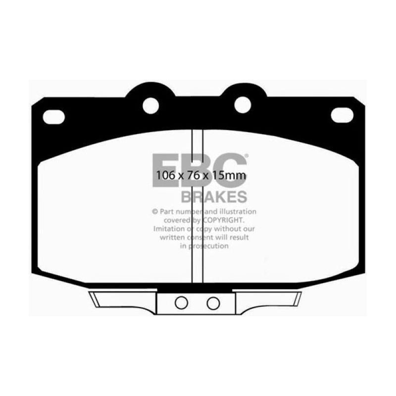 EBC DP4763R - EBCDP4763R - EBC 86-89 Mazda RX7 2.4 (1.3 Rotary)(Vented Rear Rotors) Yellowstuff Front Brake Pads - Shipped in Europe - Tuningsupply.com