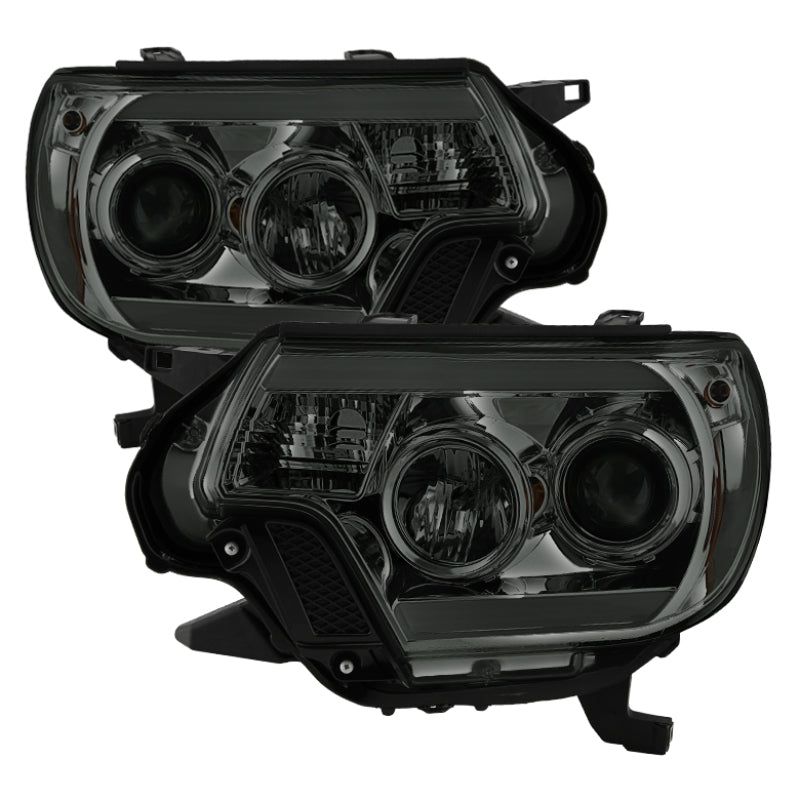 SPYDER 5081728 - SPY5081728 - Spyder Toyota Tacoma 12-16 Projector Headlights Light Bar DRL Smoke PRO-YD-TT12-LBDRL-SM - Shipped in Europe - Tuningsupply.com