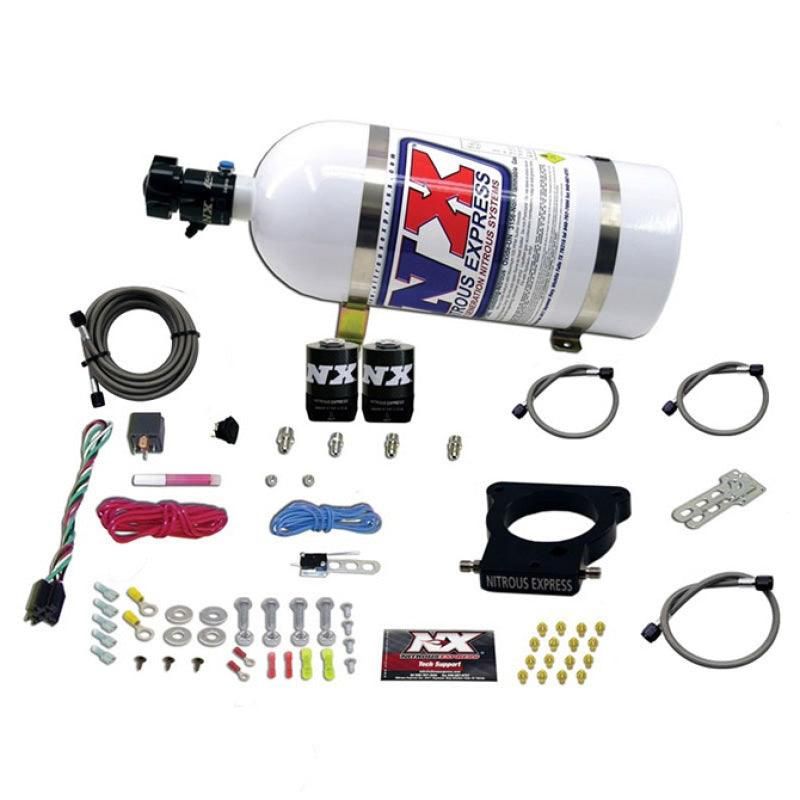 Nitrous Express 20935-10 - NEX20935-10 - Nitrous Express GM LS 78mm 3-Bolt Nitrous Plate Kit (50-350HP) w/10lb Bottle - Shipped in Europe - Tuningsupply.com