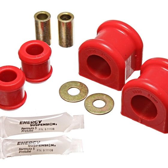 Energy Suspension 2.5112R - ENG2.5112R - Energy Suspension 07-11 Jeep Wrangler JK Red Front 31mm Sway Bar and End Link Bushing Set - Shipped in Europe - Tuningsupply.com