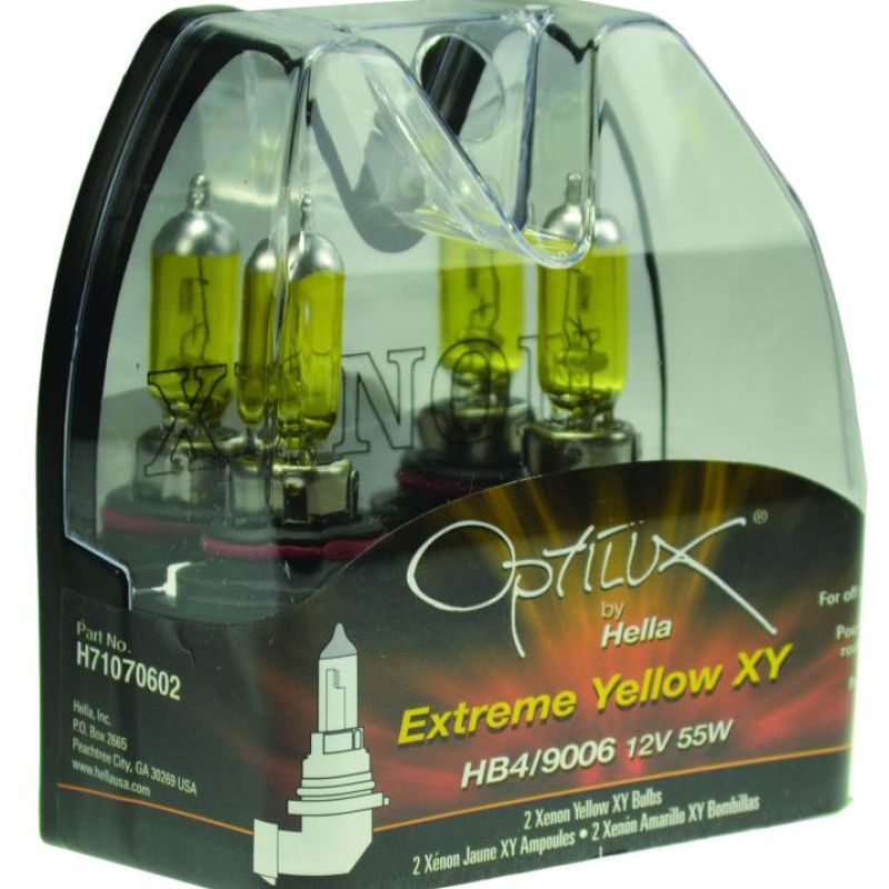 Hella LAH71070602 - HELLAH71070602 - Hella Optilux HB4 9006 12V/55W XY Xenon Yellow Bulb - Shipped in Europe - Tuningsupply.com