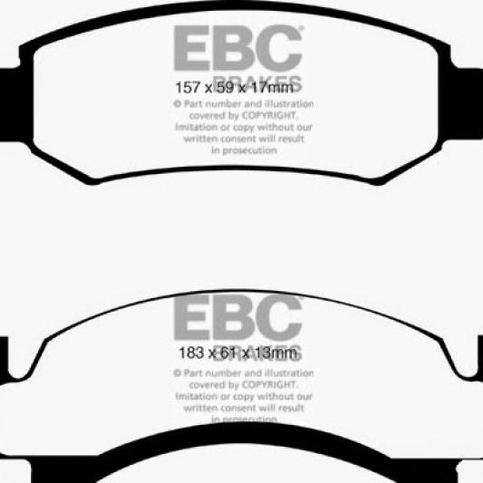 EBC DP61261 - EBCDP61261 - EBC 76-77 Ford Bronco 3.3 Greenstuff Front Brake Pads - Shipped in Europe - Tuningsupply.com