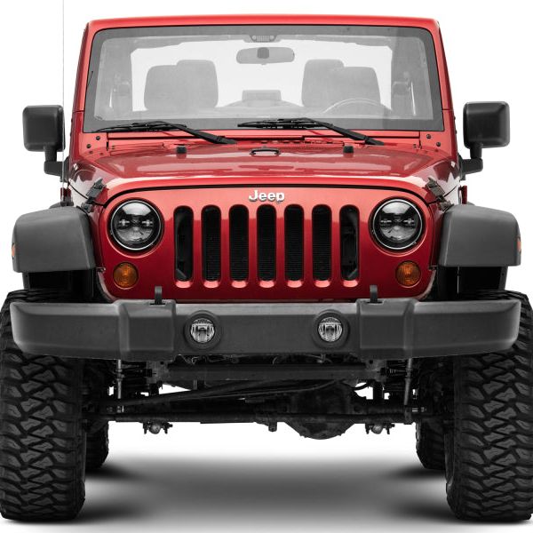 Raxiom J108042 - RAXJ108042 - Raxiom 97-18 Jeep Wrangler TJ/JK Axial Series LED Daymaker Headlights- Black Housing (Clear Lens) - Shipped in Europe - Tuningsupply.com