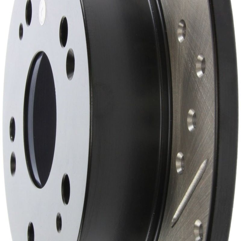 Stoptech 127.40040L - STO127.40040L - StopTech 06-09 Honda Civic Ex/Si Slotted & Drilled Left Rear Rotor - Shipped in Europe - Tuningsupply.com