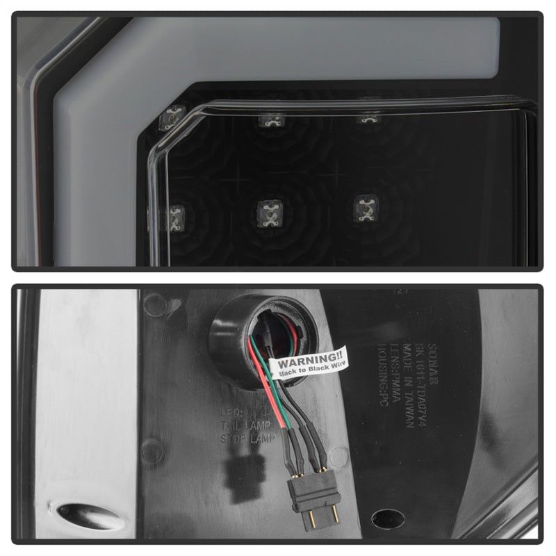 SPYDER 5085443 - SPY5085443 - Spyder 07-13 Toyota Tundra V2 Light Bar LED Tail Lights - Smoke ALT-YD-TTU07V2-LB-BSM - Shipped in Europe - Tuningsupply.com