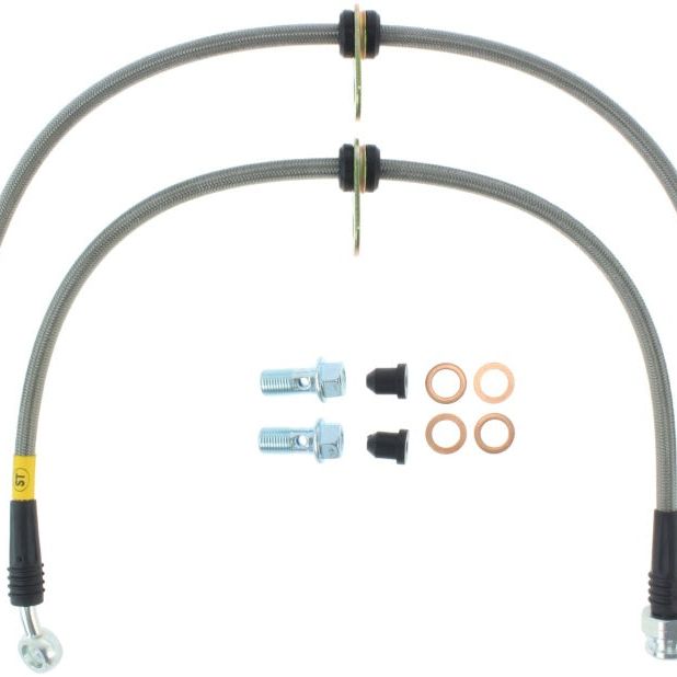 Stoptech 950.40502 - STO950.40502 - StopTech 02-06 Acura RSX / 04-09 TSX / 03-07 Accord / 09 Accord Coupe & Sedan Rear SS Brake Lines - Shipped in Europe - Tuningsupply.com