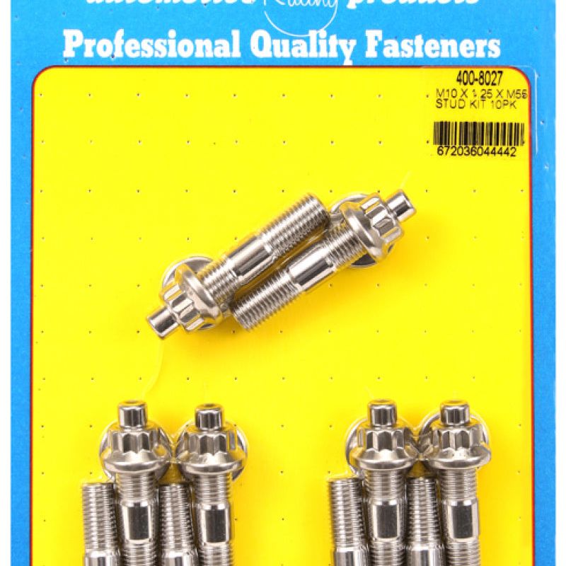 ARP 400-8027 - ARP400-8027 - ARP M10 x 1.25 x 55mm Broached Stud Kit (10pcs) - Shipped in Europe - Tuningsupply.com