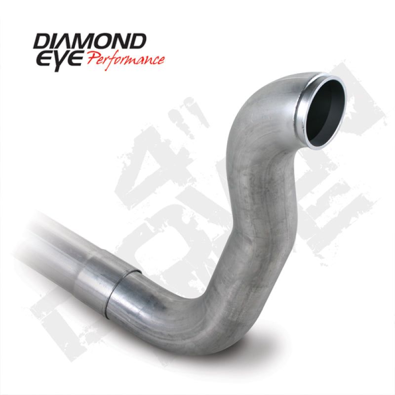 Diamond Eye Performance 220104 - DEP220104 - Diamond Eye Downpipe 4in TB Single W/ HX40 FLANGE AL DODGE 5.9L 2500/3500 89-93 2X4 ONLY - Shipped in Europe - Tuningsupply.com