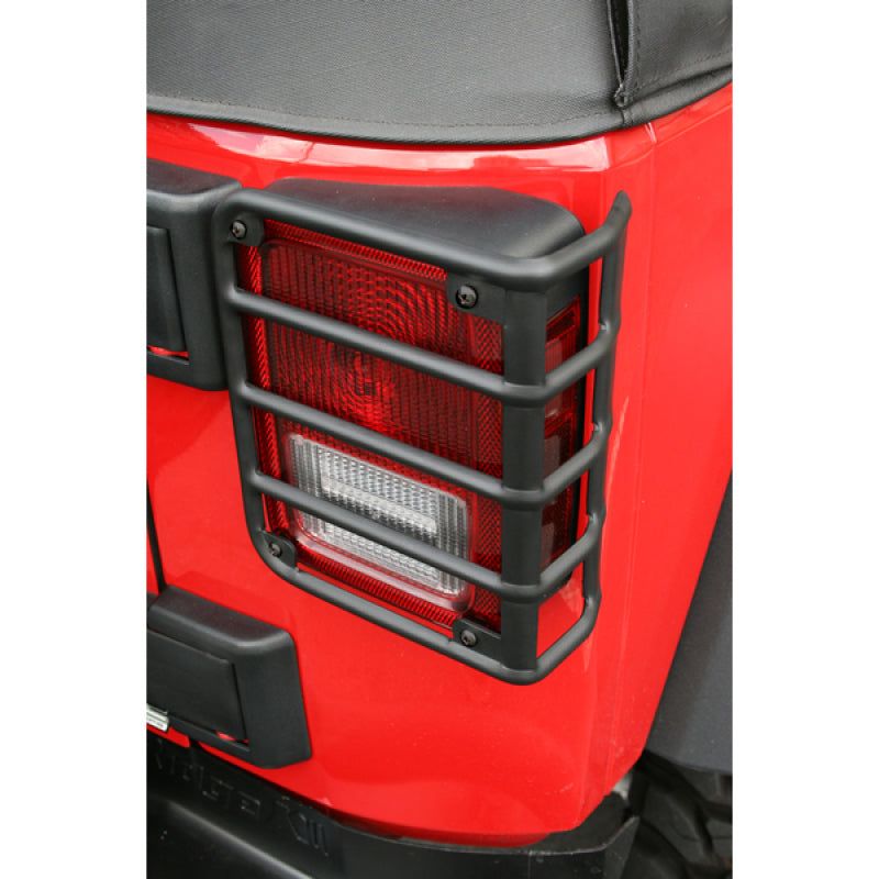 Rugged Ridge 11226.02 - RUG11226.02 - Rugged Ridge 07-18 Jeep Wrangler Black Tail Light Euro Guards - Shipped in Europe - Tuningsupply.com
