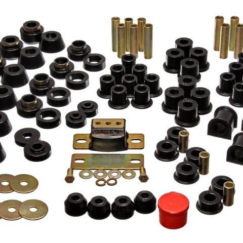 Energy Suspension 2.18101G - ENG2.18101G - Energy Suspension 87-95 Jeep Wrangler YJ Black Hyper-Flex Master Bushing Set - Shipped in Europe - Tuningsupply.com