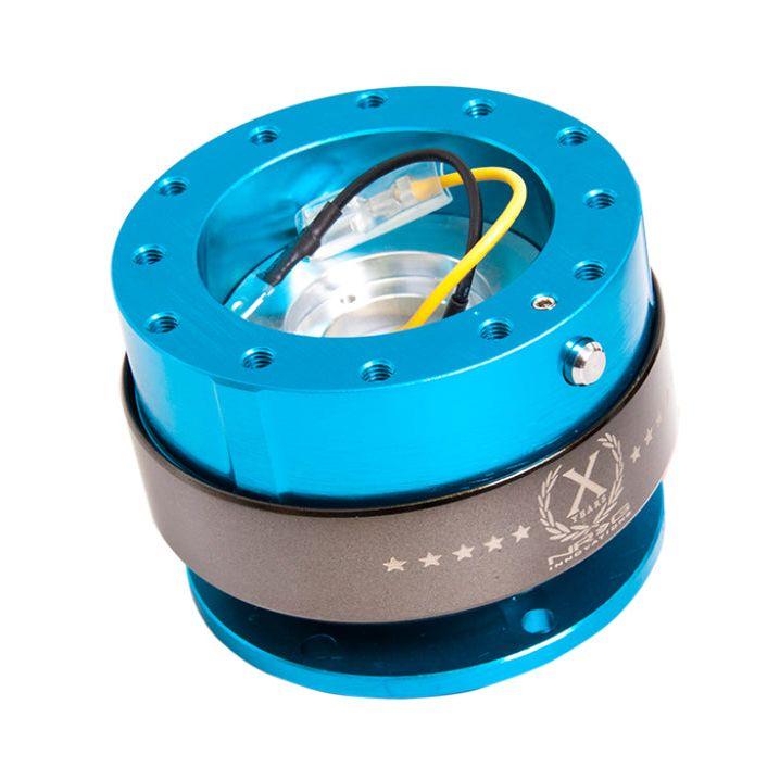 NRG SRK-200NB - NRGSRK-200NB - NRG Quick Release Gen 2.0 - New Blue Body / Titanium Chrome Ring - Shipped in Europe - Tuningsupply.com