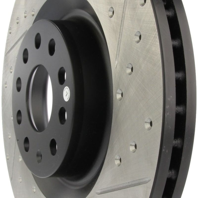Stoptech 127.33112L - STO127.33112L - StopTech 09 VW Passat CC / 06-09 Passat Slotted & Drilled Left Front Rotor - Shipped in Europe - Tuningsupply.com