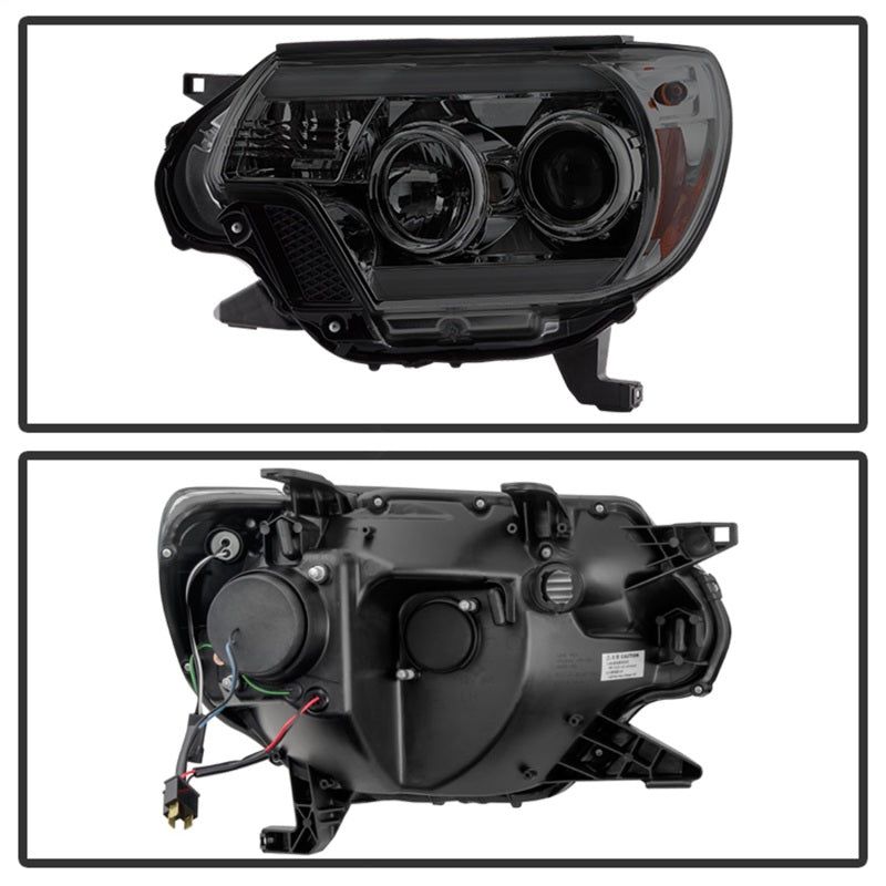 SPYDER 5081728 - SPY5081728 - Spyder Toyota Tacoma 12-16 Projector Headlights Light Bar DRL Smoke PRO-YD-TT12-LBDRL-SM - Shipped in Europe - Tuningsupply.com