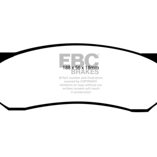 EBC DP61638 - EBCDP61638 - EBC 04-06 Dodge Durango 3.7 Greenstuff Front Brake Pads - Shipped in Europe - Tuningsupply.com