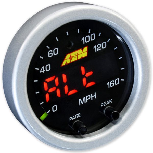 AEM 30-0313 - AEM30-0313 - AEM X-Series 0-160 MPH Black Bezel w/ Black Face GPS Speedometer Gauge - Shipped in Europe - Tuningsupply.com