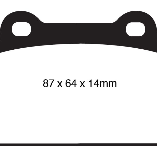 EBC DP31985C - EBCDP31985C - EBC 08-16 Mitsubishi Lancer Evo 10 2.0 Turbo (1 piece rotor) Redstuff Rear Brake Pads - Shipped in Europe - Tuningsupply.com