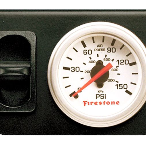 Firestone 2229 - FIR2229 - Firestone Air Adj. Leveling Electric Control Panel w/Single Gauge 0-150psi - White (WR17602229) - Shipped in Europe - Tuningsupply.com