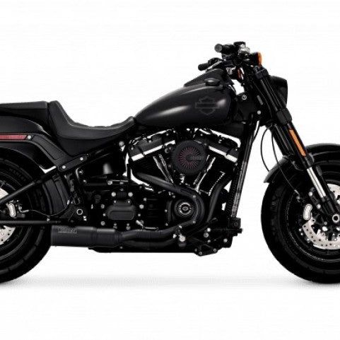 Vance and Hines 47331 - VAH47331 - Vance & Hines HD Softail Fat Bob 18-22 Hi-Output 2-1 Black PCX Full System Exhaust - Shipped in Europe - Tuningsupply.com