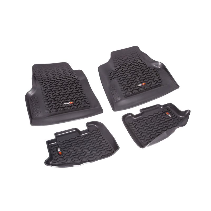 Rugged Ridge 12987.10 - RUG12987.10 - Rugged Ridge Floor Liner Front/Rear Black 1997-2006 Jeep Wrangler TJ - Shipped in Europe - Tuningsupply.com