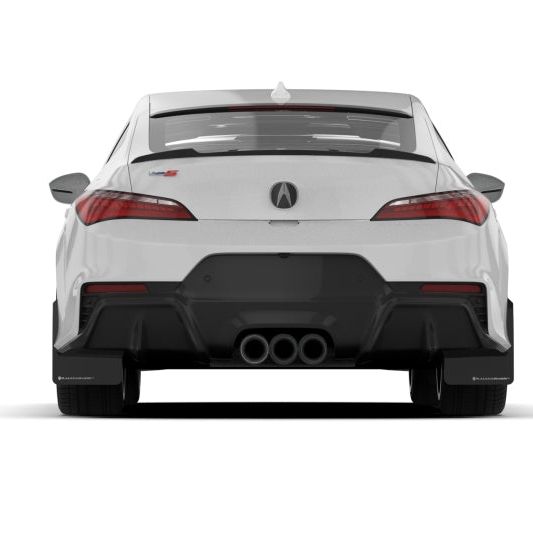 Rally Armor MF109-UR-BLK-RD - RALMF109-UR-BLK-RD - Rally Armor 23-25 Acura Integra A-Spec Black UR Mud Flap W/Red Logo (No Drilling Req.) - Shipped in Europe - Tuningsupply.com