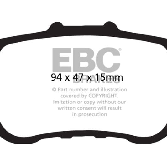 EBC DP21987 - EBCDP21987 - EBC 09-14 Acura TSX 2.4 Greenstuff Rear Brake Pads - Shipped in Europe - Tuningsupply.com