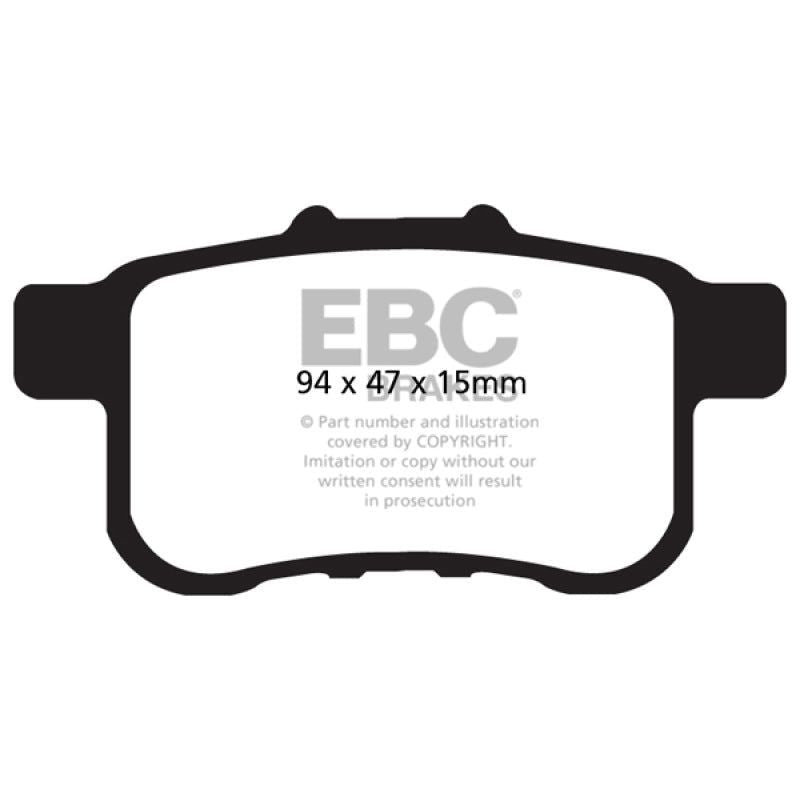 EBC DP41987R - EBCDP41987R - EBC 09-14 Acura TSX 2.4 Yellowstuff Rear Brake Pads - Shipped in Europe - Tuningsupply.com