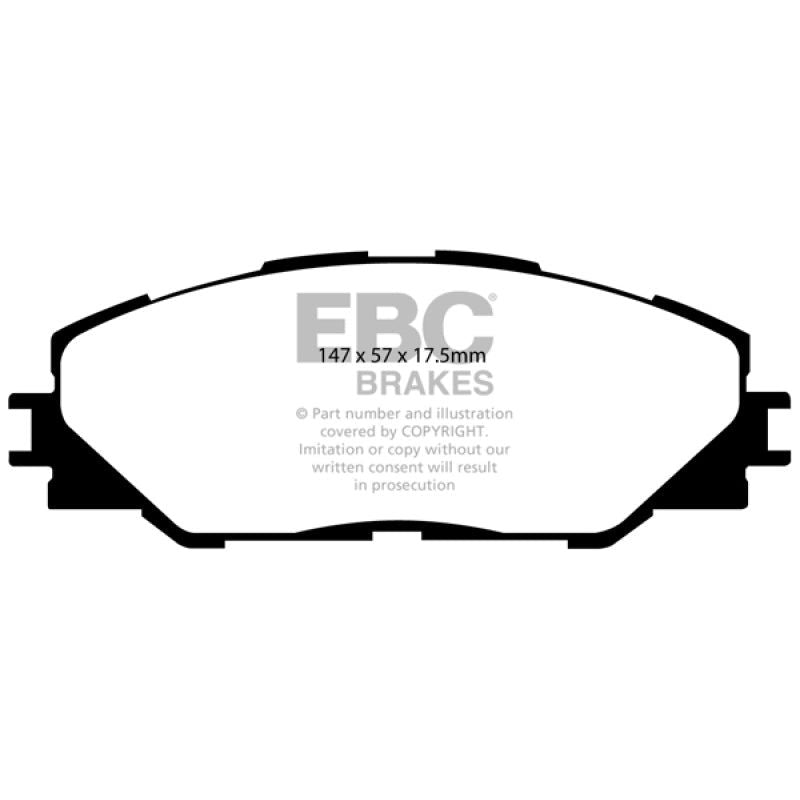 EBC DP41792R - EBCDP41792R - EBC 09-10 Pontiac Vibe 2.4 2WD Yellowstuff Front Brake Pads - Shipped in Europe - Tuningsupply.com