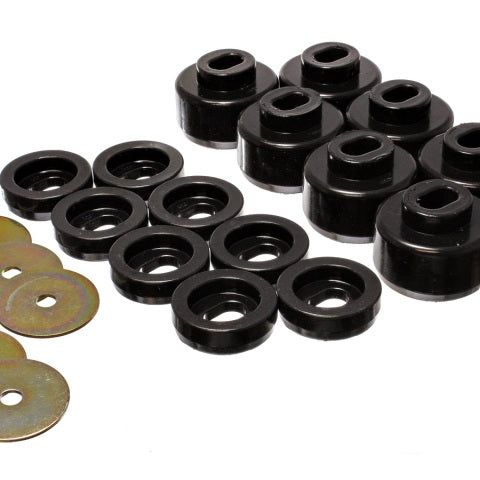 Energy Suspension 3.4150G - ENG3.4150G - Energy Suspension 99-06 Silverado C1500/K1500/01-06 Silverado C2500/K2500 Black Body(cab) Mount Set - Shipped in Europe - Tuningsupply.com